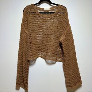 New In Open-Weave Crochet Cardigan in NEW IN Crochet Open Knit Cropped Sweater